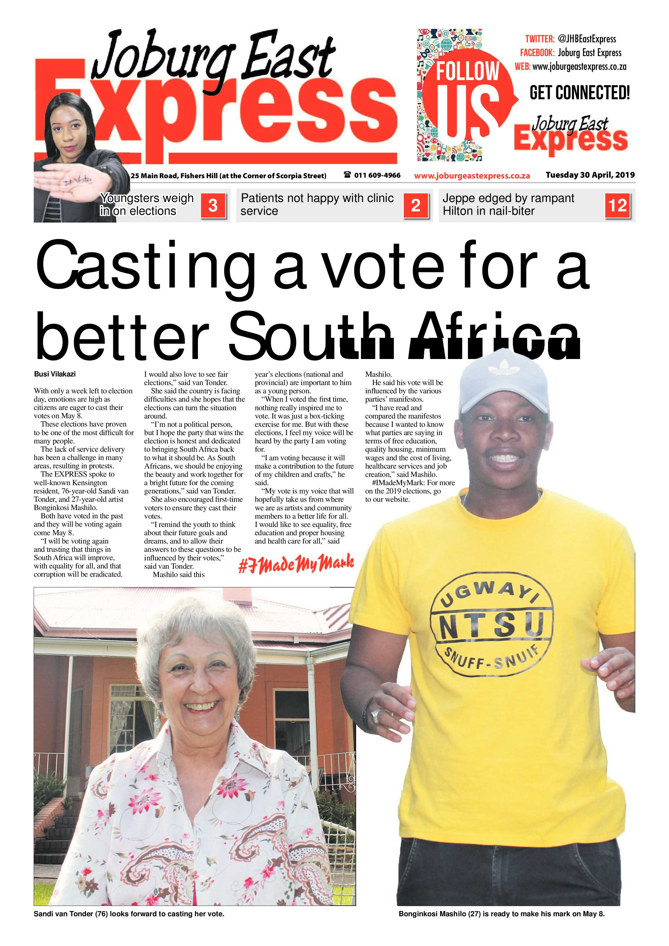 Joburg East Express 30 April 2019 page 1