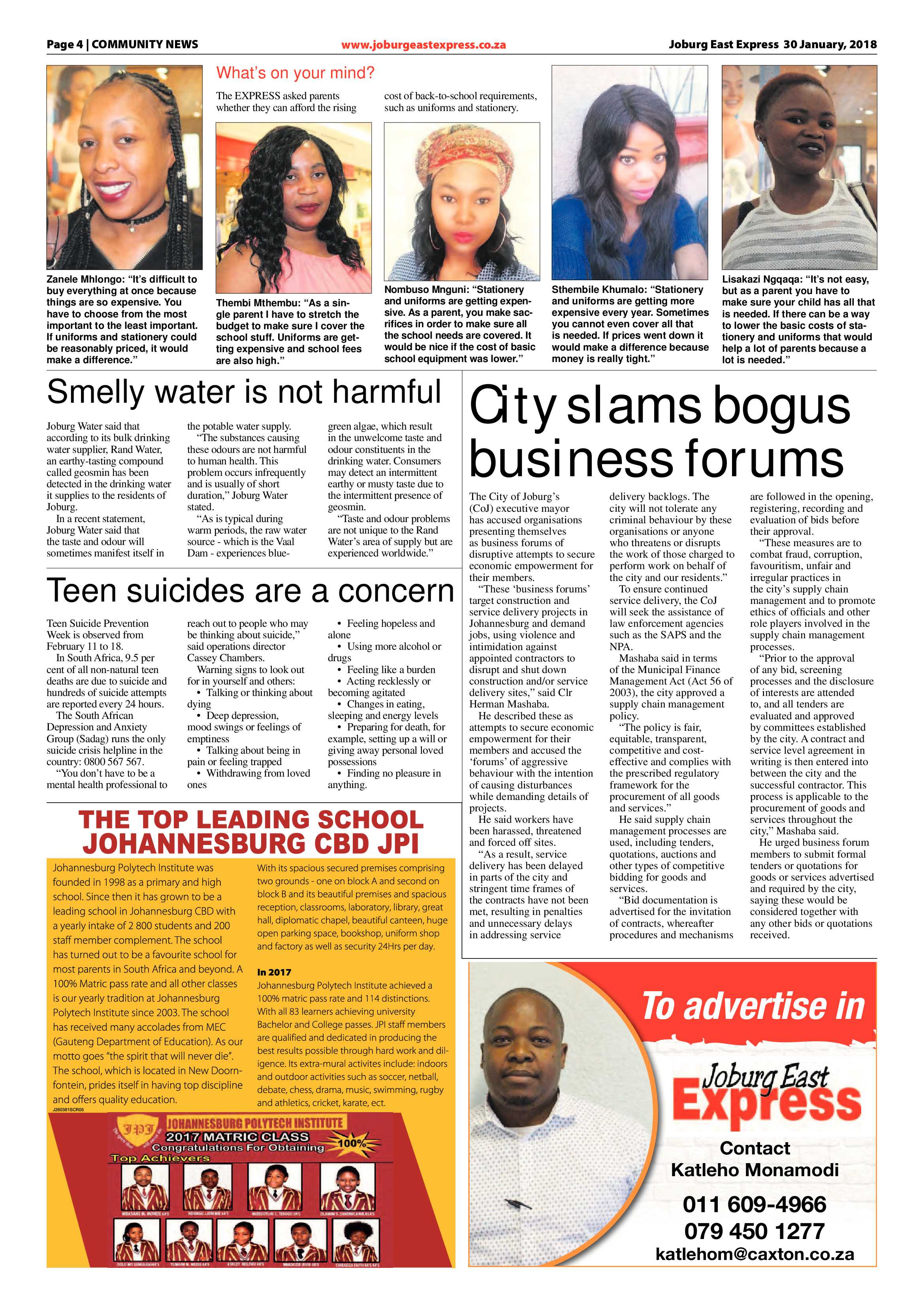 Joburg East Express 30 January 2018 page 4