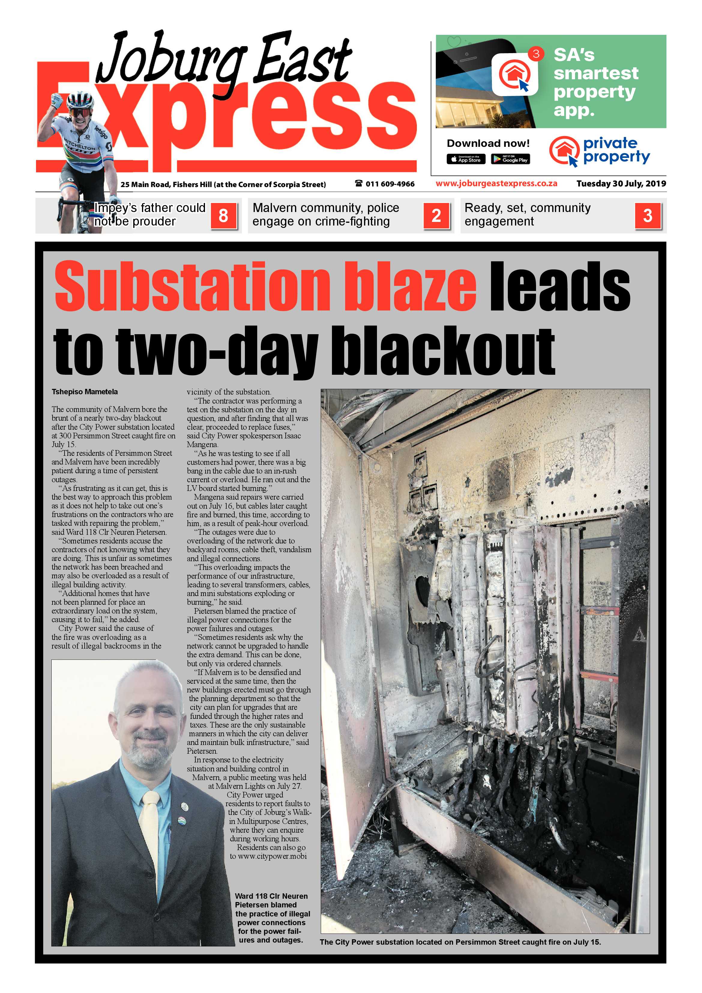 Joburg East Express 30 July 2019 page 1