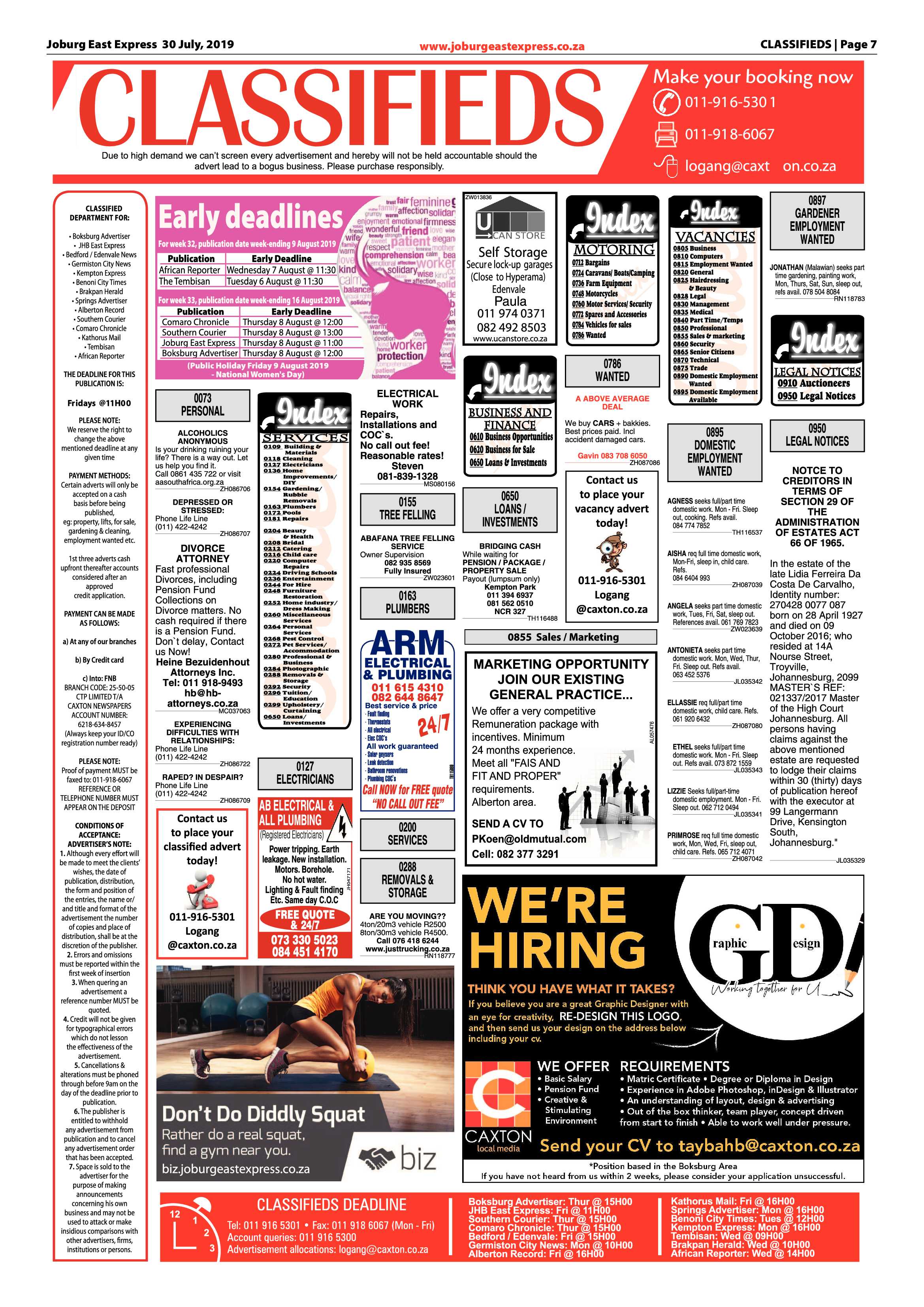 Joburg East Express 30 July 2019 page 7