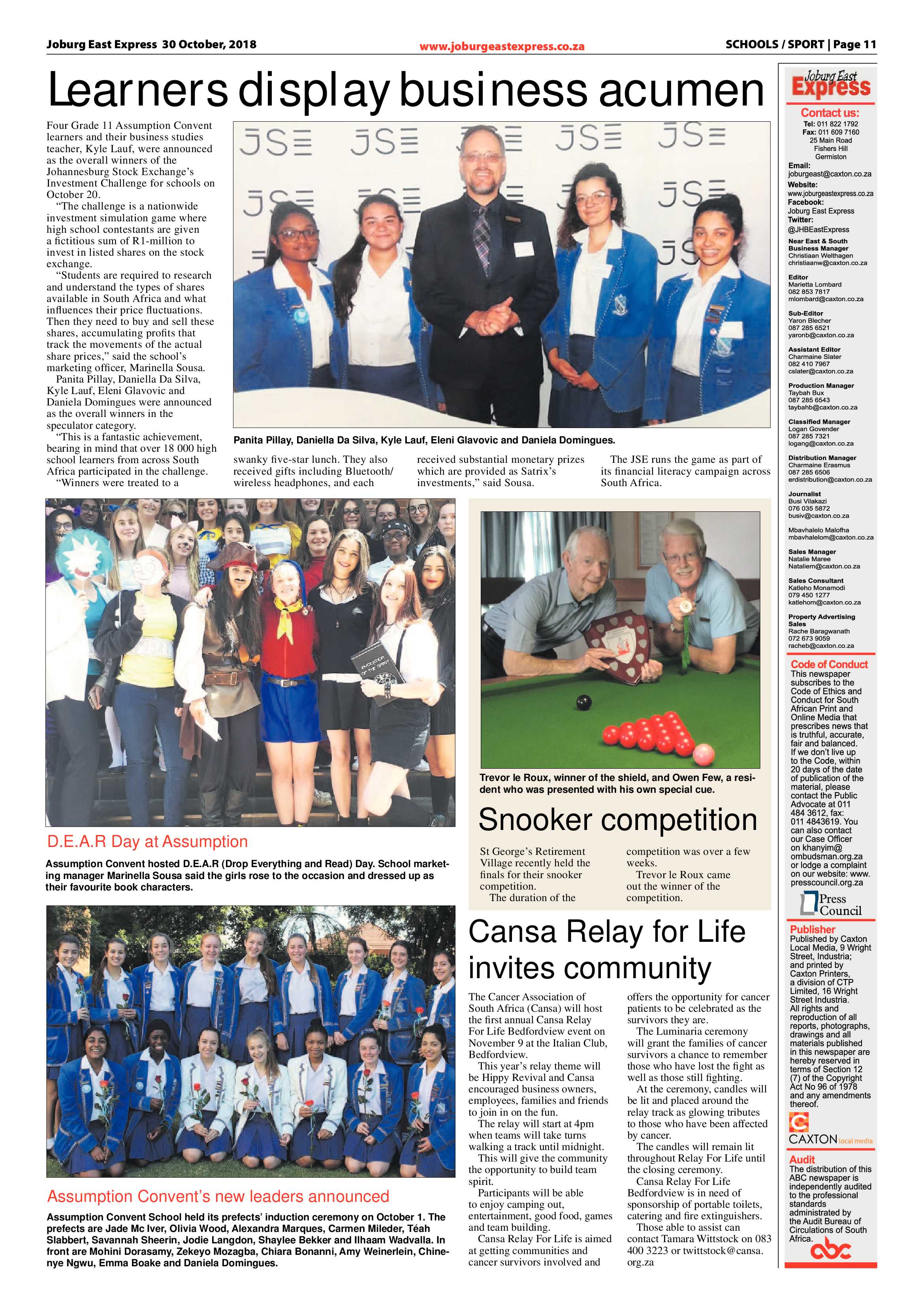 Joburg East Express 30 October 2018 page 11