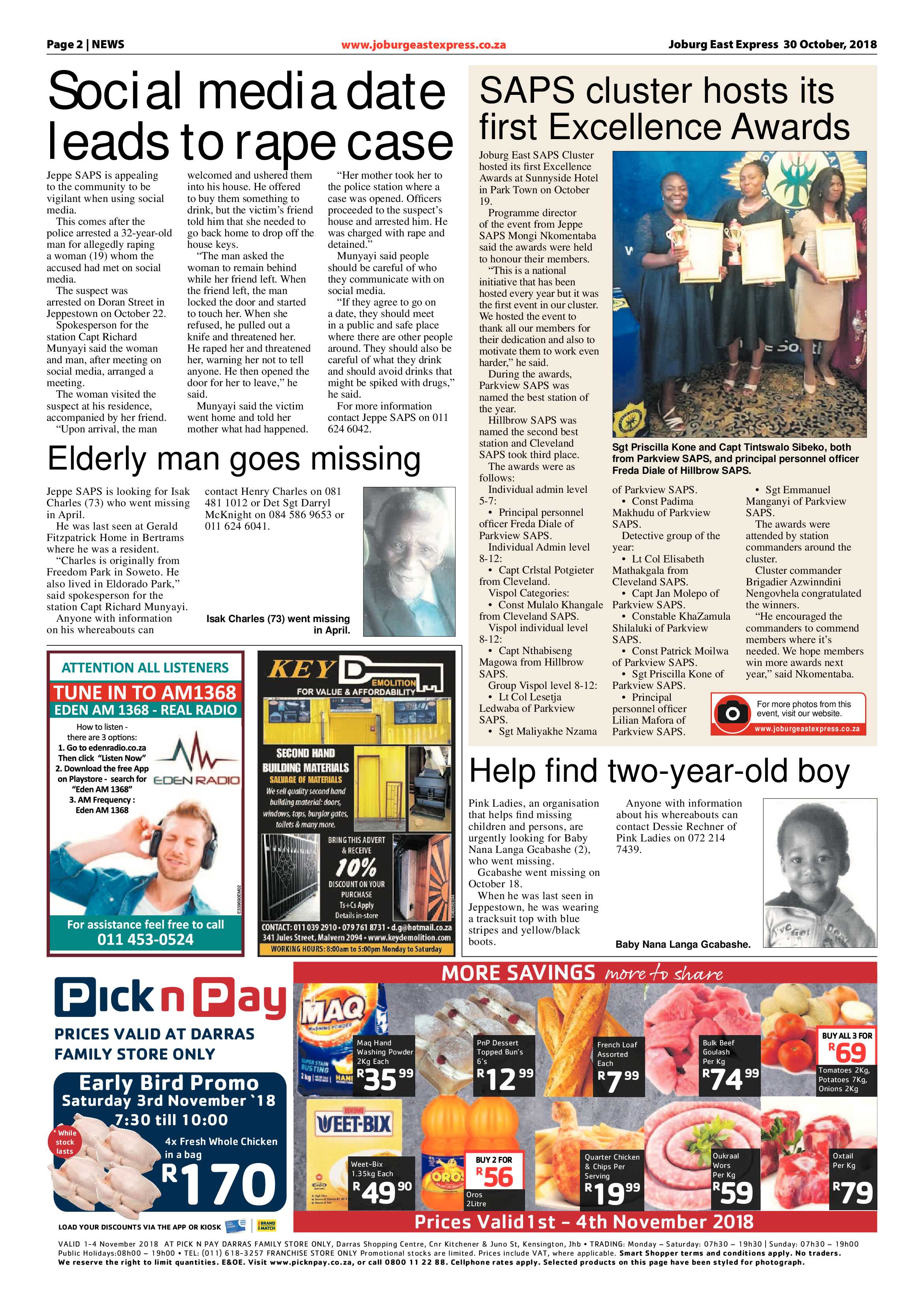 Joburg East Express 30 October 2018 page 2