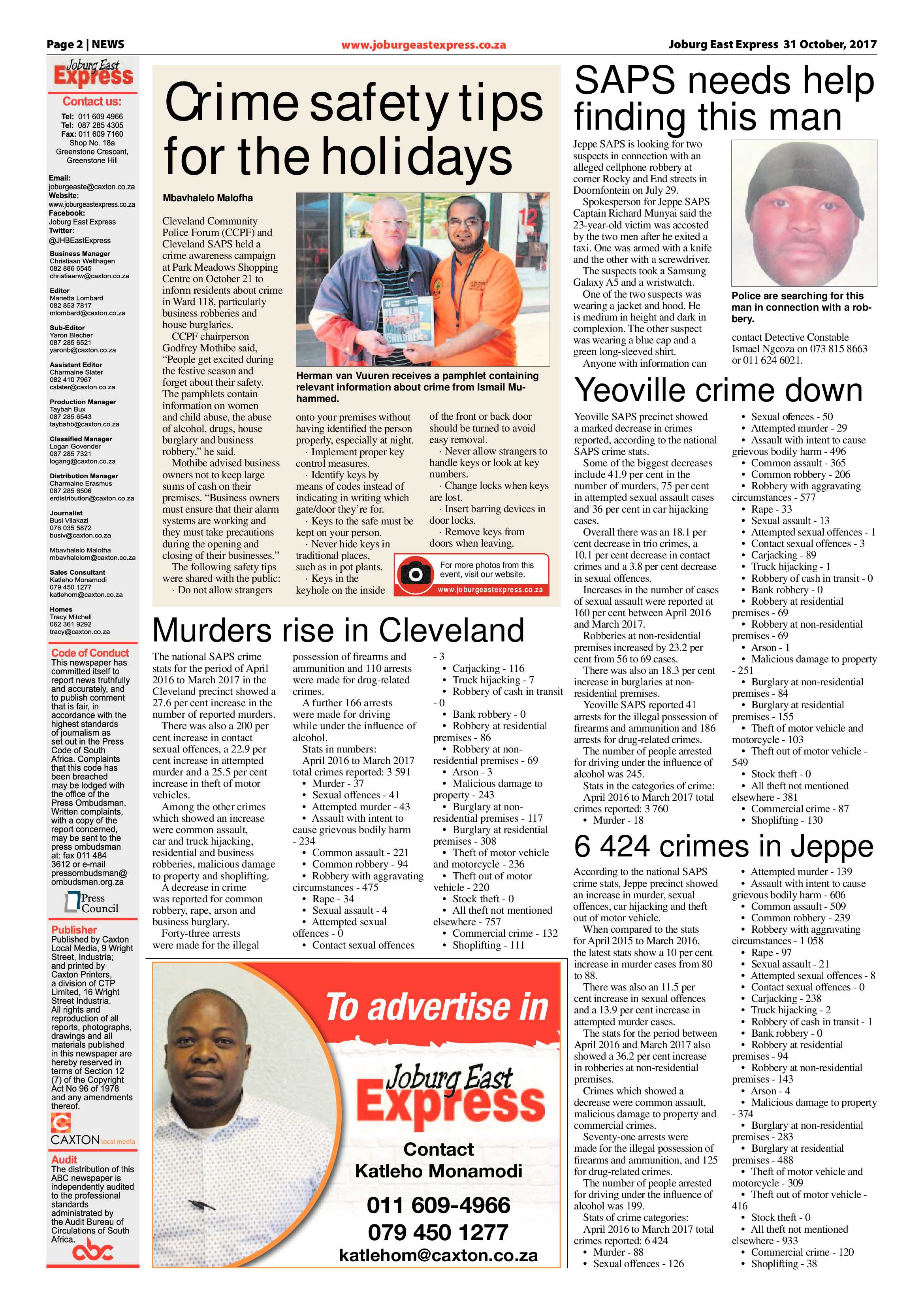 Joburg East Express 31 October 2017 page 2