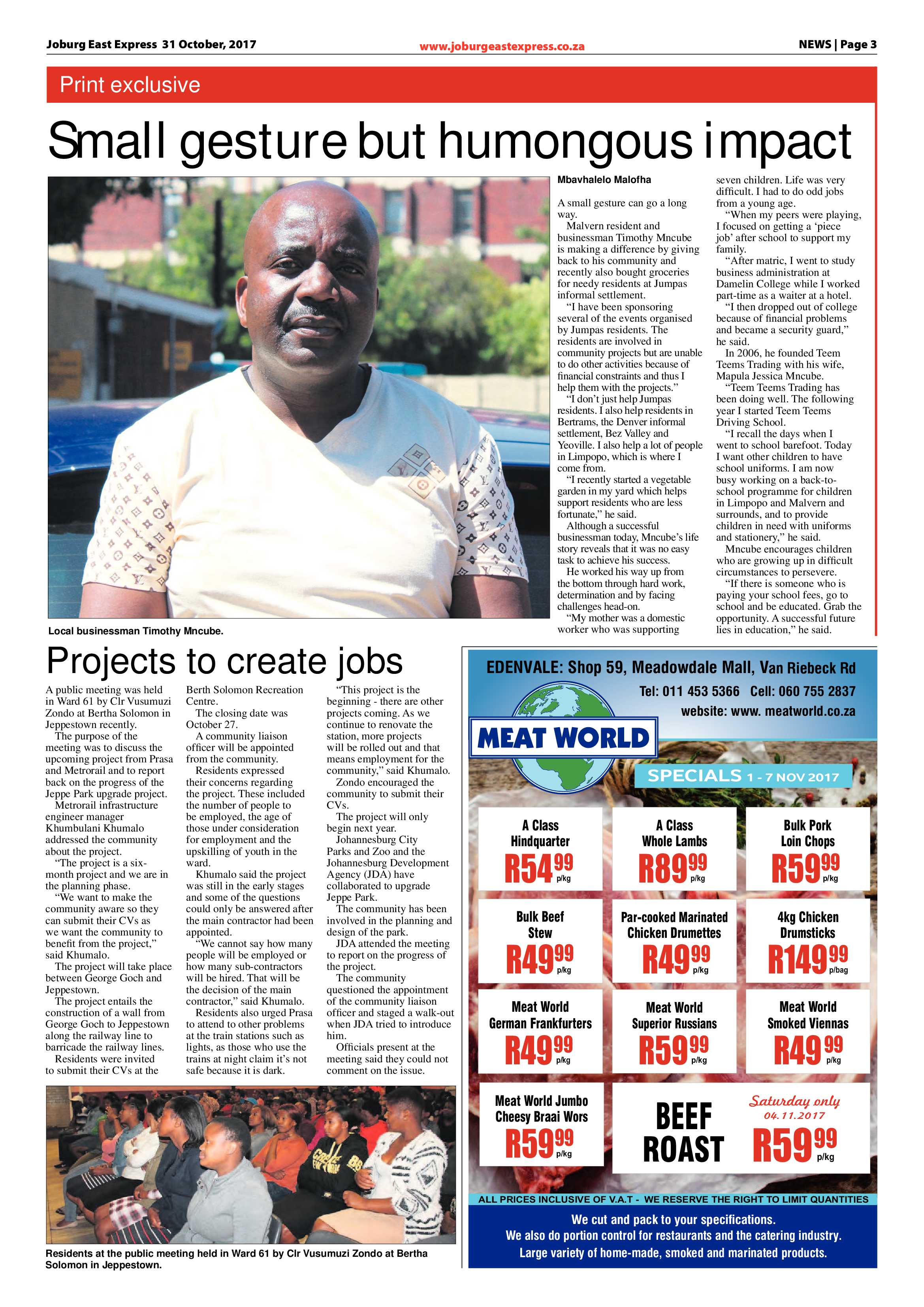 Joburg East Express 31 October 2017 page 3